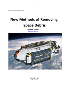 New Methods of Removing Space Debris