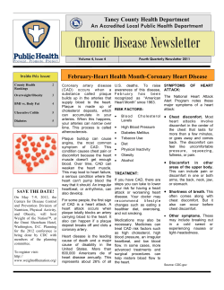 Chronic Disease Newsletter - Taney County Health Department