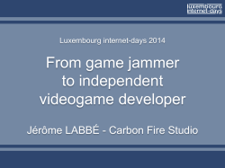 From game jammer to independent videogame developer