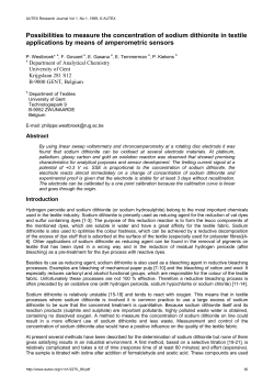 Possibilities to measure the concentration of sodium dithionite in