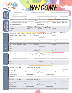 Tell Us About Your Child Who Is Accompanying the Child Today? P