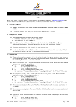 ATHLETICS - CROSS COUNTRY