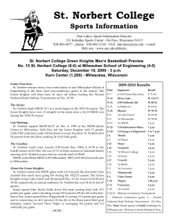 St. Norbert College Sports Information