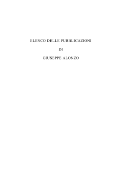 ELENCO DELLE PUBBLICAZIONI