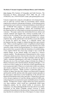 The Role of Volcanic Eruptions in Human History and Civilization
