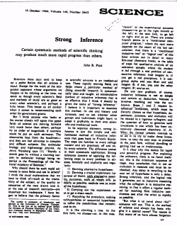 Strong Inference - Digital Collections