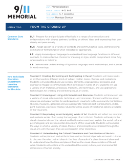 FROM THE GROUND UP - National September 11 Memorial