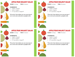 20 minutes INGREDIENTS &bull; 4 apples, chopped