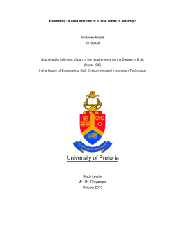 Estimating - University of Pretoria