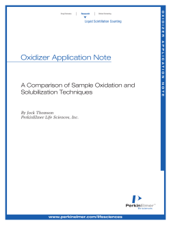 Oxidizer Application Note: A comparison of sample