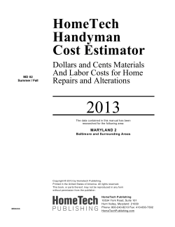 HomeTech Handyman Cost Estimator