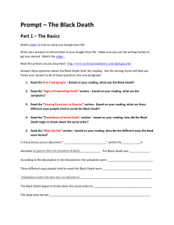 Prompt &ndash; The Black Death
