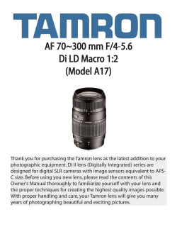 AF 70~300 mm F/4-5.6 Di LD Macro 1:2 (Model A17)