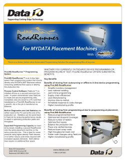 Supporting Cutting-Edge Technology www.dataio.com