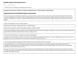 Equality Impact Assessment Form Corporate Services Division