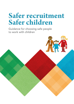 Safer recruitment Safer children - Ministry for Vulnerable Children