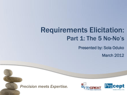Requirements Elicitation