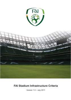 FAI Stadium infrastructure Criteria 2011