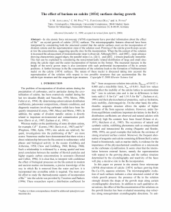 The effect of barium on calcite - E
