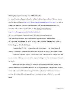 Thinking Passages: Persuading with Political Speeches For an