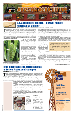 US Agricultural Outlook &ndash; A Bright Picture