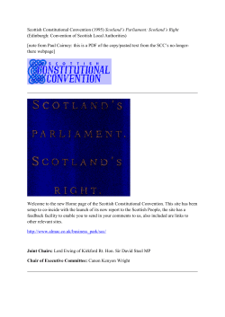 Scottish Constitutional Convention (1995) Scotland`s Parliament