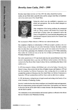 Beverley Anne Caska, 1943 -1999