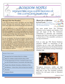 blossom notes - The Cleveland Orchestra