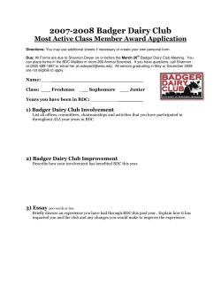 2007-2008 Badger Dairy Club