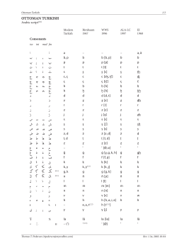 Ottoman Turkish - Transliteration of Non