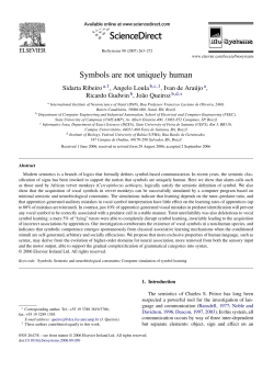 Symbols are not uniquely human