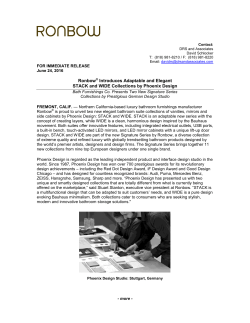 Ronbow® Introduces Adaptable and Elegant STACK and WIDE