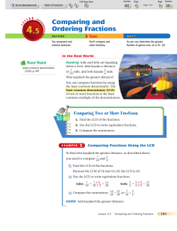 Comparing and Ordering Fractions