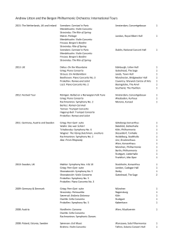 Andrew Litton and the Bergen Philharmonic Orchestra: International