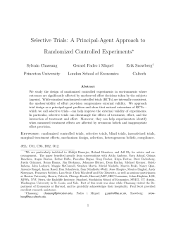 Selective Trials: A Principal-Agent Approach to Randomized