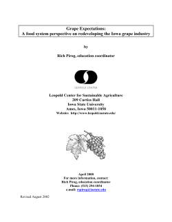 A food system perspective on redeveloping the Iowa grape industry