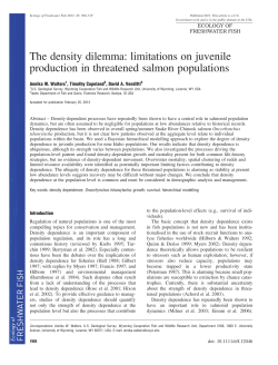 The density dilemma - Wyoming Cooperative Fish and Wildlife