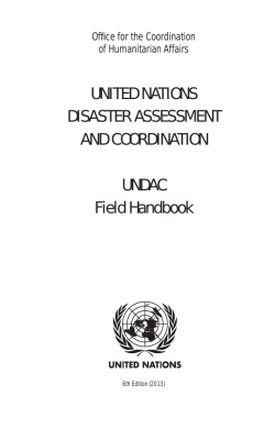 UNITED NATIONS DISASTER ASSESSMENT AND - Sign In