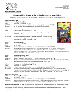 November and December Events at NMFH
