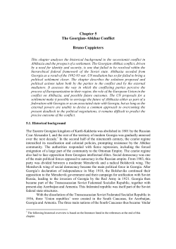 The Georgian-Abkhaz Conflict - European Center for Minority Issues