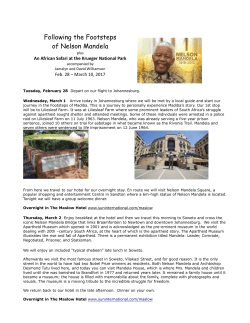 Following the Footsteps of Nelson Mandela