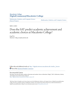 Does the SAT predict academic achievement and academic choices