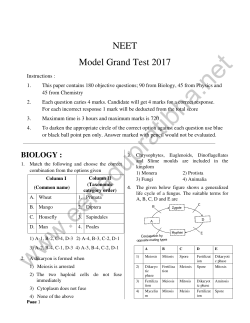 neet model grand test 2017