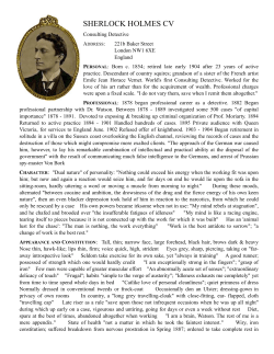 SHERLOCK HOLMES CV v2
