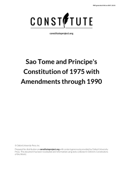 Sao Tome and Principe`s Constitution