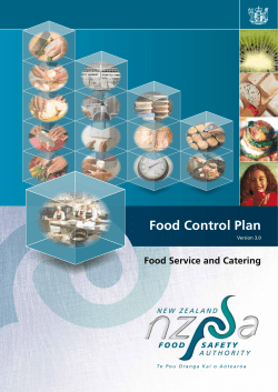 Food Control Plan Version 3 - Industry foodsafety.govt.nz