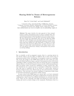 Sharing Belief in Teams of Heterogeneous Robots