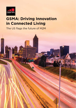 GSMA: Driving Innovation in Connected Living