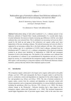 Chapter 4 Radiocarbon ages of terrestrial n