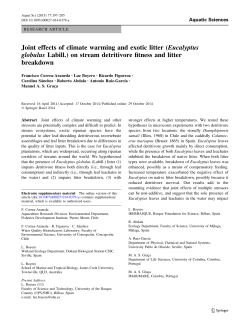 Joint effects of climate warming and exotic litter
